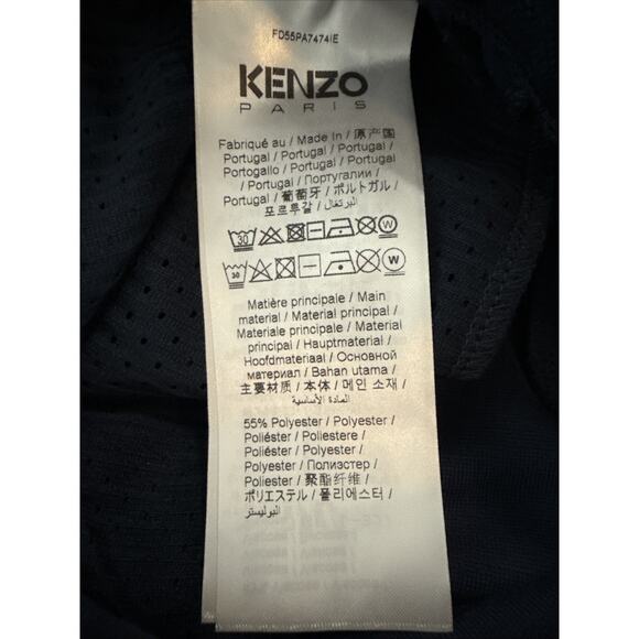 KENZO Seasonal Track Pants Men's XL Midnight Blue Boke Flower Relaxed Fit RT745 - Picture 10 of 10